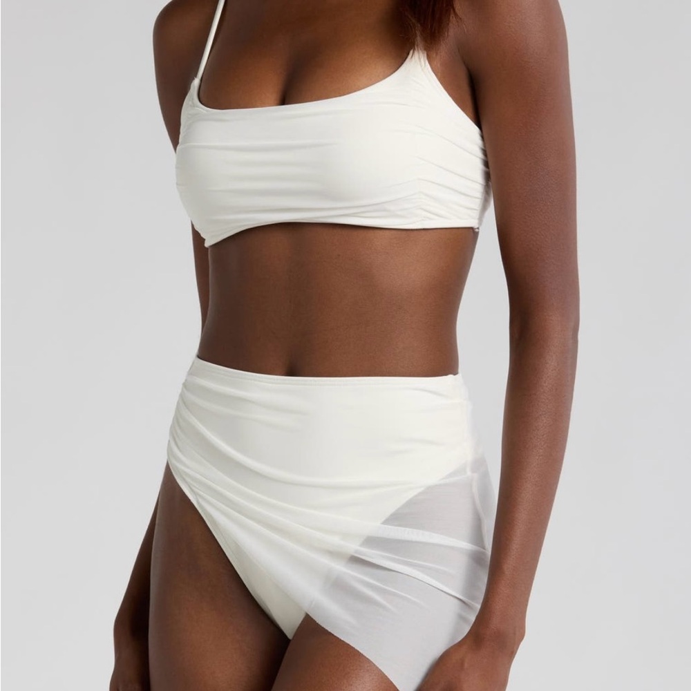 Hutch White Ruched Top